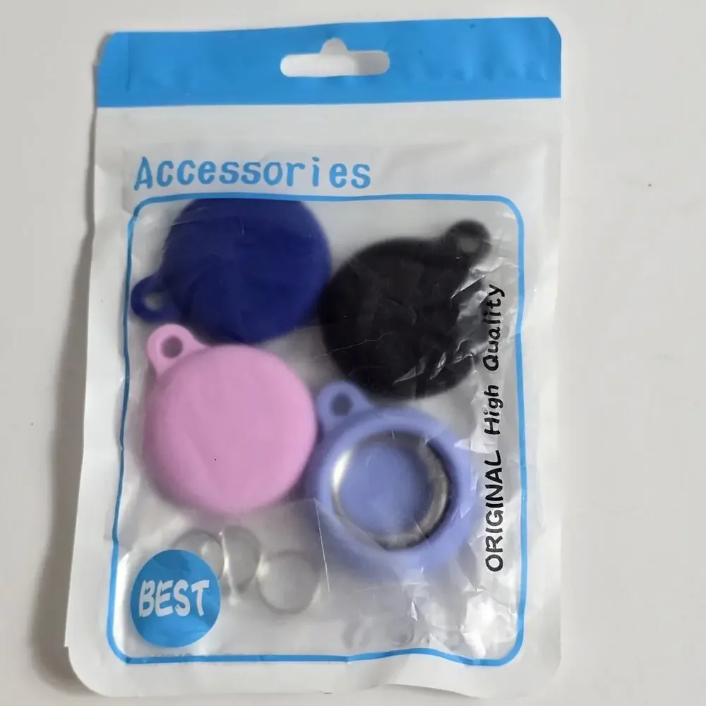 4 Pack AirTag Holder Keychain Case for Apple AirTag Silicone Tracker Cover Skin